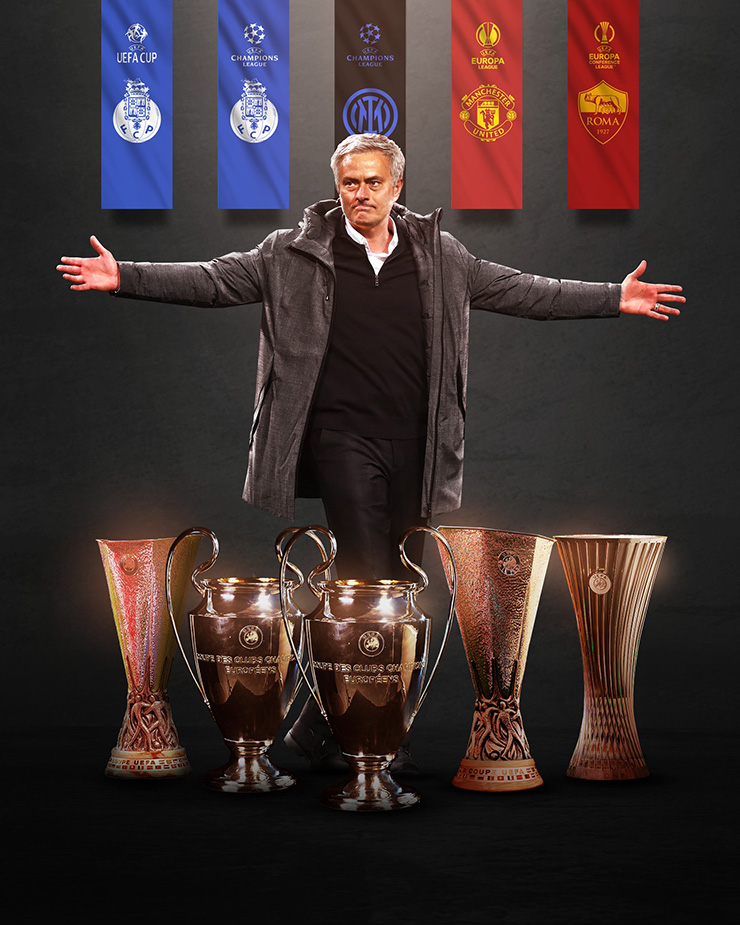 Mourinho trở thành HLV đầu tiên giành trọn bộ sưu tập cúp châu Âu.