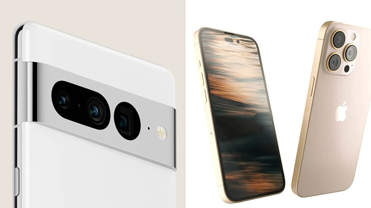 Concept Pixel 7 Pro và iPhone 14 Pro Max.