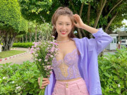 Thời trang - Corset màu hoa oải hương được sao Việt ưa chuộng