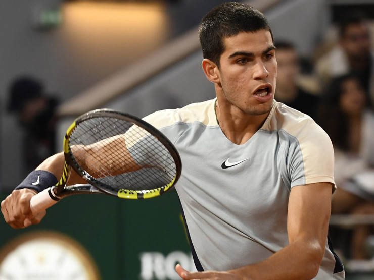 Video tennis Alcaraz - Khachanov: Dễ dàng 3 set, tứ kết thẳng tiến (Roland Garros)