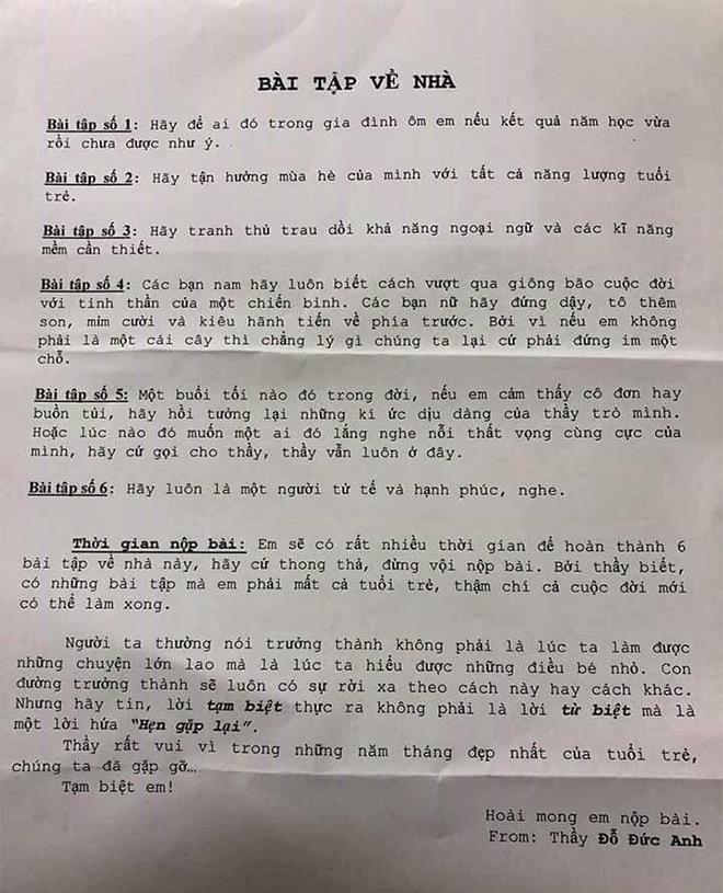6 bài tập về nhà thầy giáo gửi học trò gây sốt cộng đồng mạng, có thể cả đời mới hoàn thành - 1