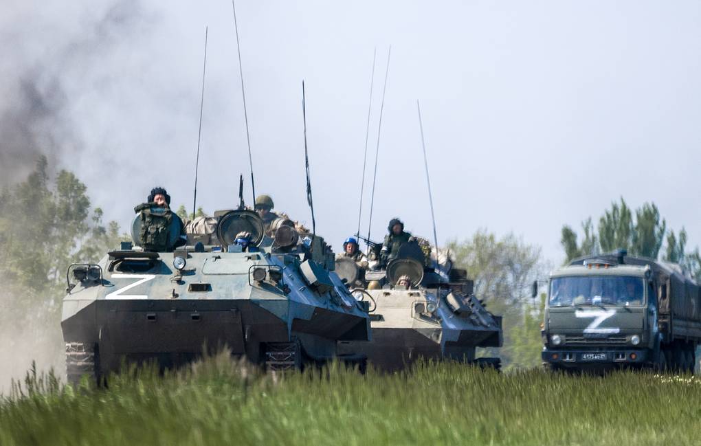 Quân đội Nga ở miền nam Ukraine (ảnh: TASS)