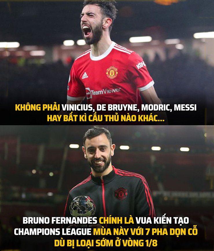 Bruno Fernandes là vua kiến tạo ở cúp C1 năm nay.