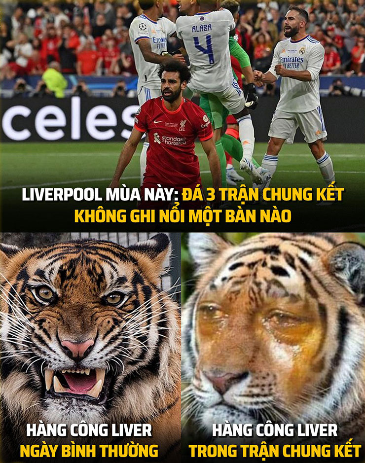 Hàng công Liverpool trong các trận chung kết ở mùa giải này.