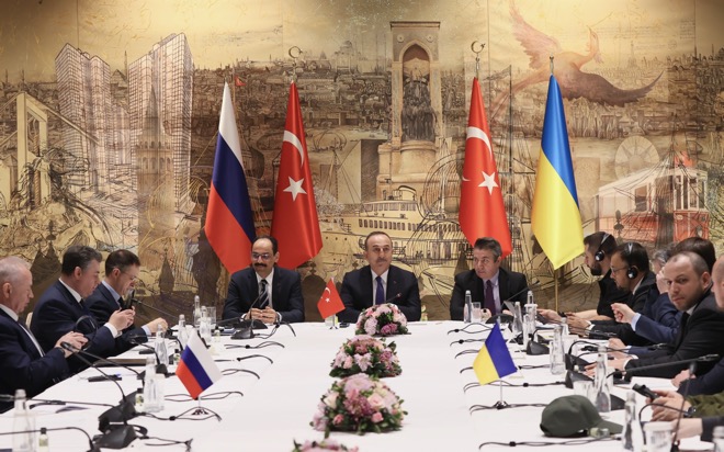 Vòng đàm phán hòa bình Nga - Ukraine từng diễn ra vào cuối tháng 3 ở Thổ Nhĩ Kỳ.
