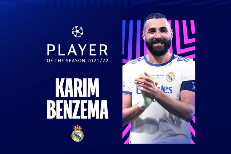 Benzema đoạt "Cầu thủ xuất sắc nhất Champions League 2021/22"