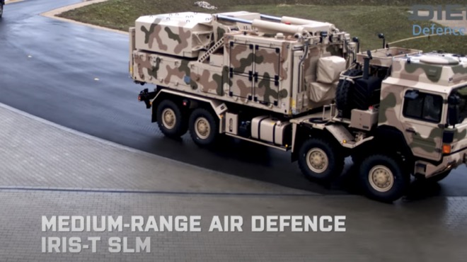 Hệ thống tên lửa phòng không tầm trung IRIS-T SLM.