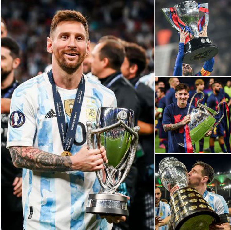 Bộ sưu tập danh hiệu tập thể đồ sộ của Messi đã tăng lên con số 40 chiếc cúp