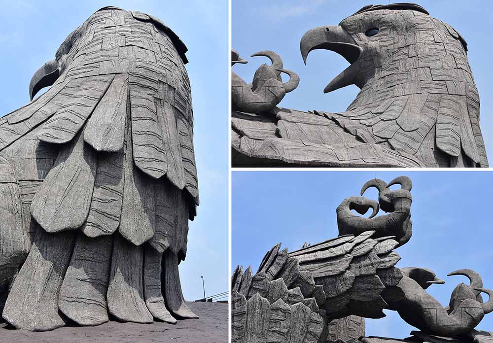The giant stone bird statue on the high mountain took 10 years to build to attract visitors - 4