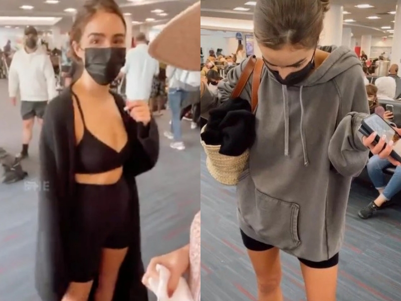 Taiwanese beauties are criticized for casually wearing clothes like underwear on a plane - 5