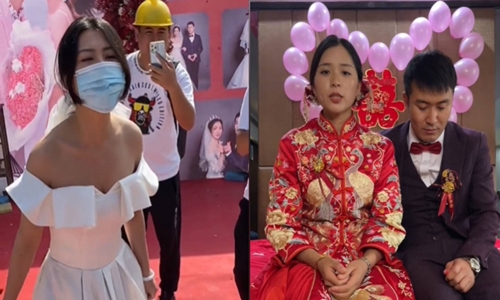 Bạn gái cũ của Lưu đại sư mặc váy cô dâu đến gây rối tại đám cưới.