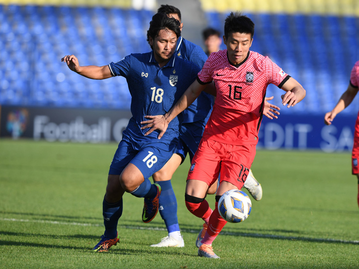 Video bóng đá U23 Thái Lan - U23 Hàn Quốc: Vỡ òa phút 35, vé tứ kết về tay (U23 châu Á) - 1