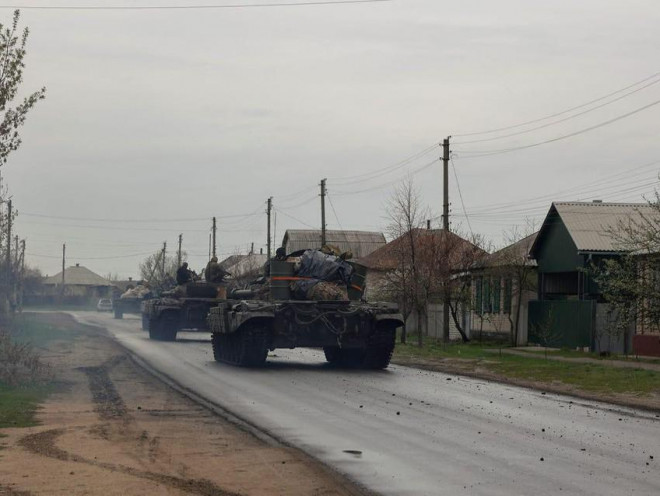 Xe tăng Ukraine tại vùng Donetsk (miền Đông Ukraine). Ảnh: Serhii Nuzhnenko/REUTERS