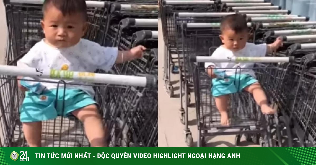 The baby boy was left by his mother in the supermarket trolley, the expression surprised everyone-Young man