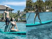 Đời sống Showbiz - Lan Ngọc và dàn mỹ nhân thả dáng với bikini, nhưng hậu trường lại khác xa