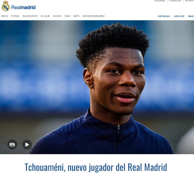 Tchouameni gia nhập Real Madrid