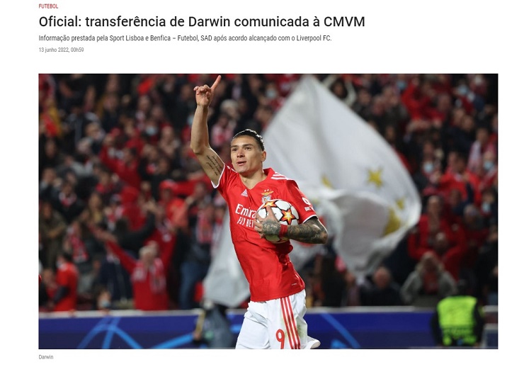 Benfica xác nhận đã đồng ý bán Nunez cho Liverpool