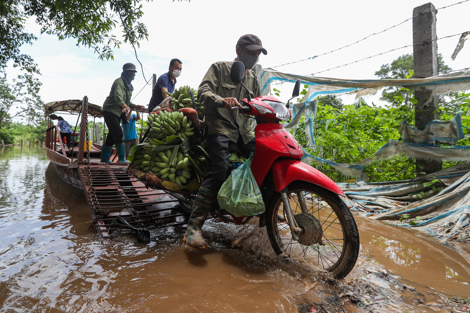 Khu vực bãi giữa là nơi trồng trọt của rất nhiều người dân kinh doanh, buôn bán nhỏ lẻ các loại rau, củ, quả và đó là khoản thu nhập chính của họ.