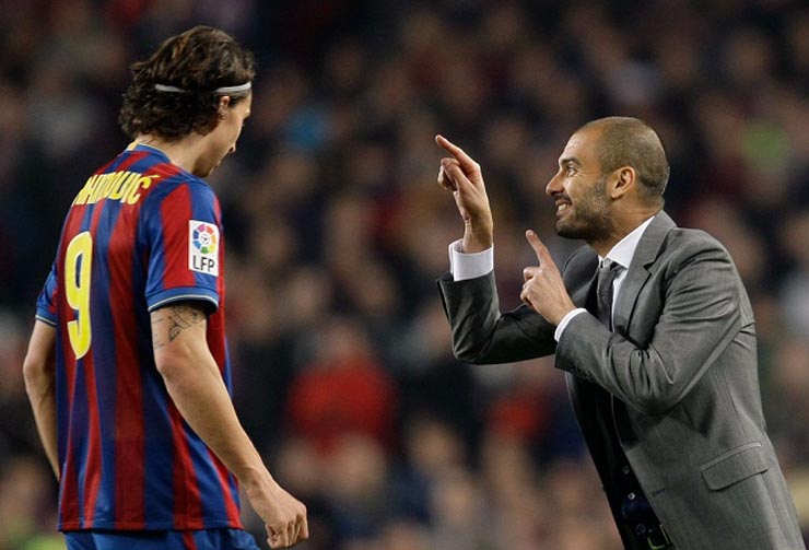 Pep thường có vấn đề với các "số 9" như Ibrahimovic