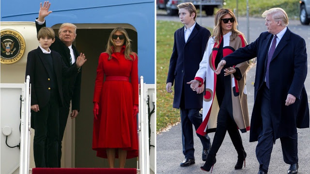 Barron Trump thay đổi ngoạn mục về ngoại hình, cao hơn và gương mặt góc cạnh.