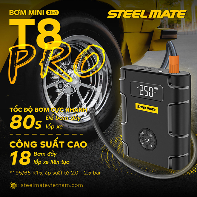 Bộ đôi sản phẩm bơm điện tử STEELMATE T8 và T8 PRO chào sân thị trường Việt - 3