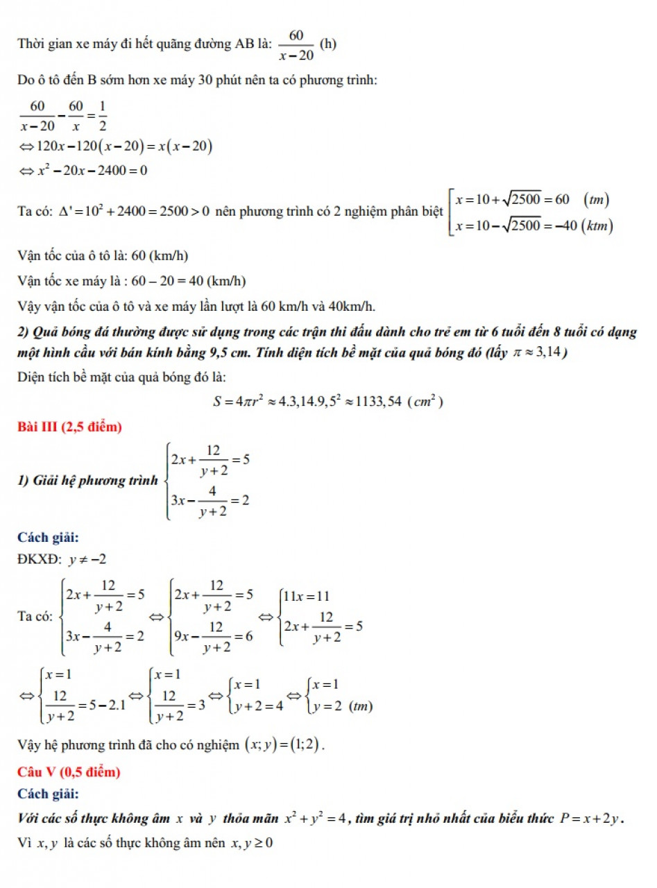 Đáp án đề thi môn Toán tuyển sinh lớp 10 Hà Nội năm 2022 - 3
