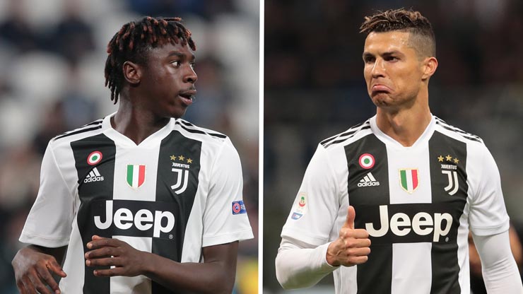 Sau khi Ronaldo rời đi, Juventus phải ký vội với Moise Kean