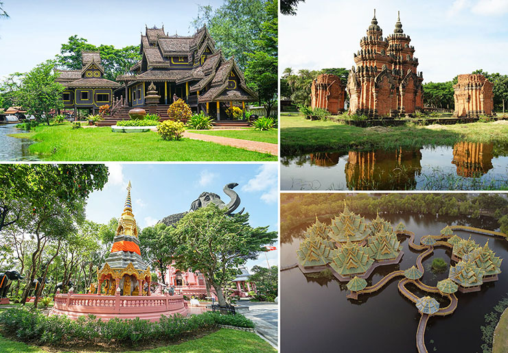 3. Quy mô các mô hình và bản sao các di tích cổ đại thể hiện rõ nét nền kiến trúc Thái Lan.
