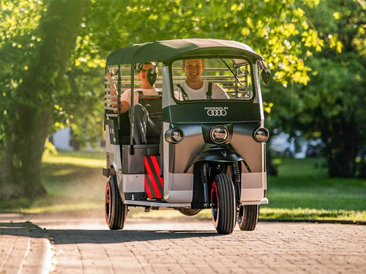 Hàng độc xe tuk tuk dùng động cơ điện Audi xuất hiện ở Ấn Độ