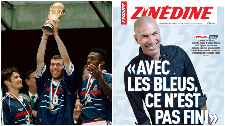 Zidane trả lời phỏng vấn tờ L'Equipe nhân dịp sinh nhật 50 tuổi