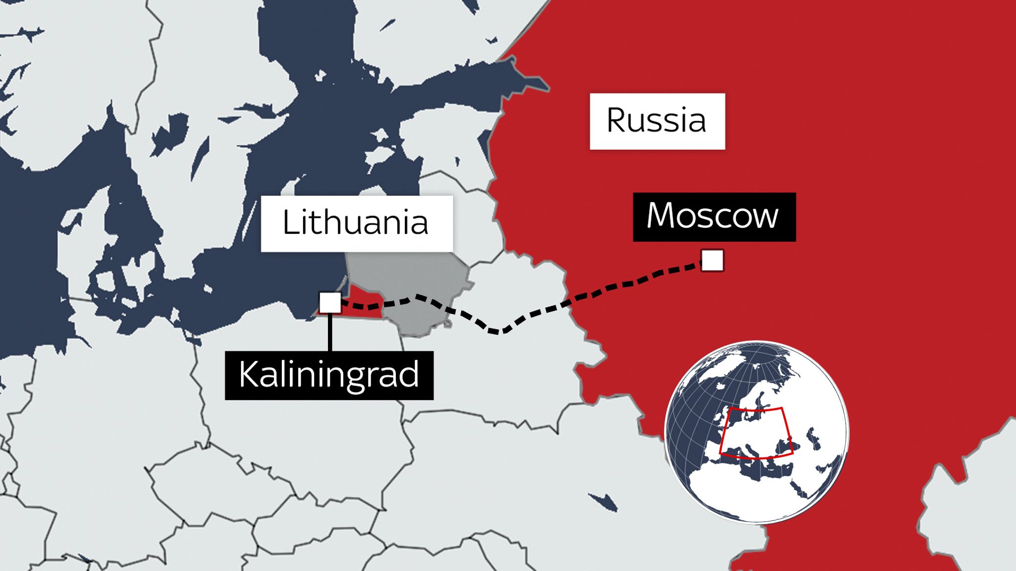 Kaliningrad – vùng lãnh thổ thuộc Nga nằm giữa 2 nước Ba Lan và Lithuania (ảnh: CNN)