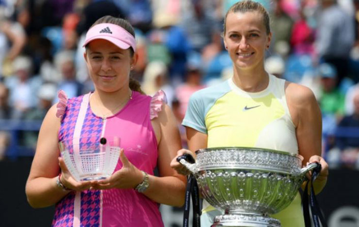 Á quân Ostapenko và nhà vô địch Kvitova ở giải sân cỏ tại Eastbourne