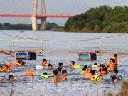 Tin tức trong ngày - Nắng nóng gay gắt, người Hà Nội đổ xô ra sông Hồng ‘giải nhiệt’ bất chấp nguy hiểm