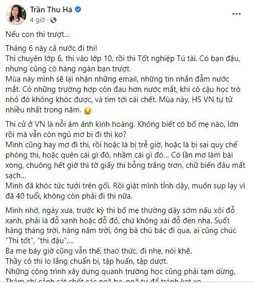 Bài viết của tác giả Trần Thu Hà nhận được nhiều sự ủng hộ từ các bậc phụ huynh.