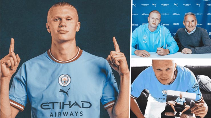 Haaland gia nhập Man City với&nbsp;bản hợp đồng "bom tấn"