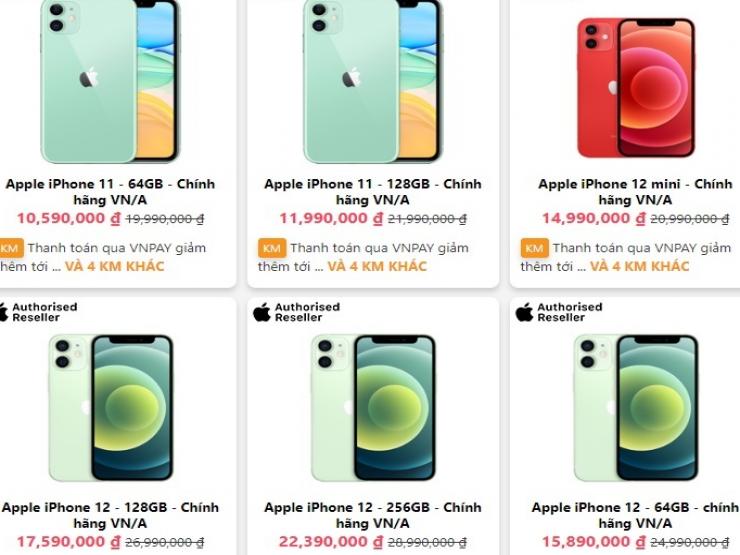 Hàng loạt mẫu điện thoại giảm giá đến 50%, iPhone 11 chỉ còn từ 10 triệu đồng/chiếc