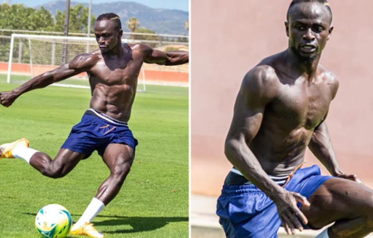 Sadio Mane khoe thân hình cường tráng ở đảo Mallorca