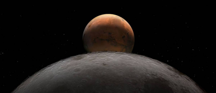 Mặt Trăng sẽ đóng vai trò như "bệ phóng" cho NASA tiếp cận Sao Hỏa - Ảnh: NASA