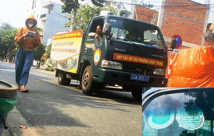 Đà Nẵng: CSGT phạt xe biển xanh hết hạn đăng kiểm nhưng vẫn lưu thông - 1