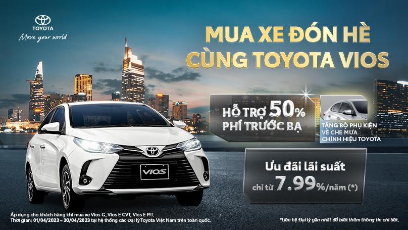 Toyota Vios chào hè với chương trình khuyến mãi hấp dẫn trong tháng 4/2023 - 1