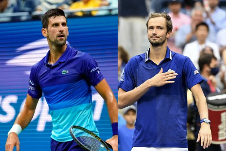 Djokovic (bên trái) trở lại số 1 thế giới, Medvedev (bên phải) lên hạng 4