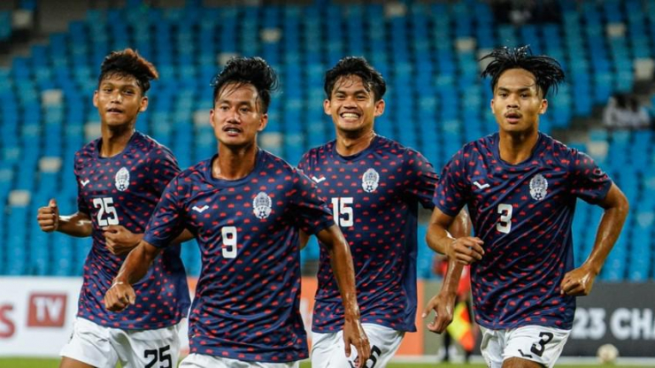 Đội tuyển U-22 Campuchia đặt chỉ tiêu vô địch SEA Games 32 trên sân nhà. Ảnh: KHMER TIMES.