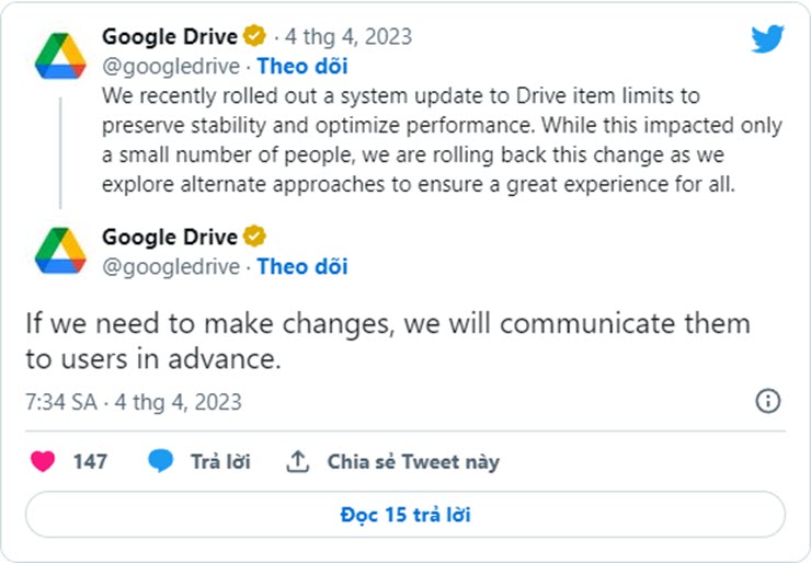 Bị chỉ trích dữ dội, Google vội vàng bỏ giới hạn này của Google Drive - 2