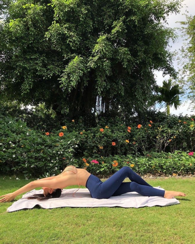 Kim My kết thân với môn yoga nhiều năm.