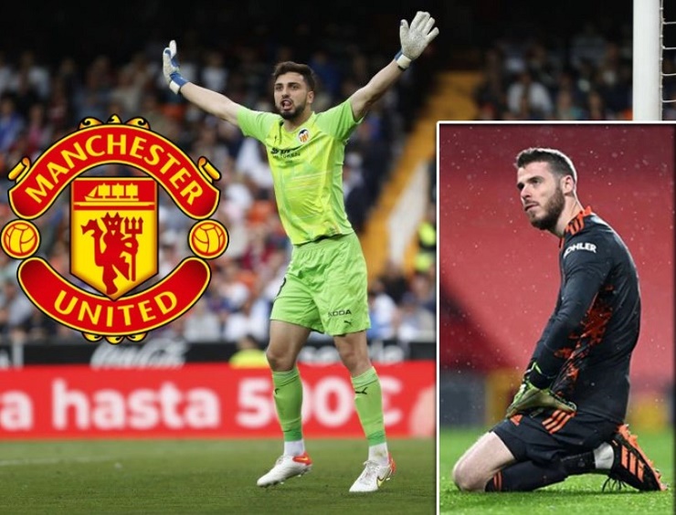 Mamardashvili (áo xanh) sẽ về MU thay De Gea?