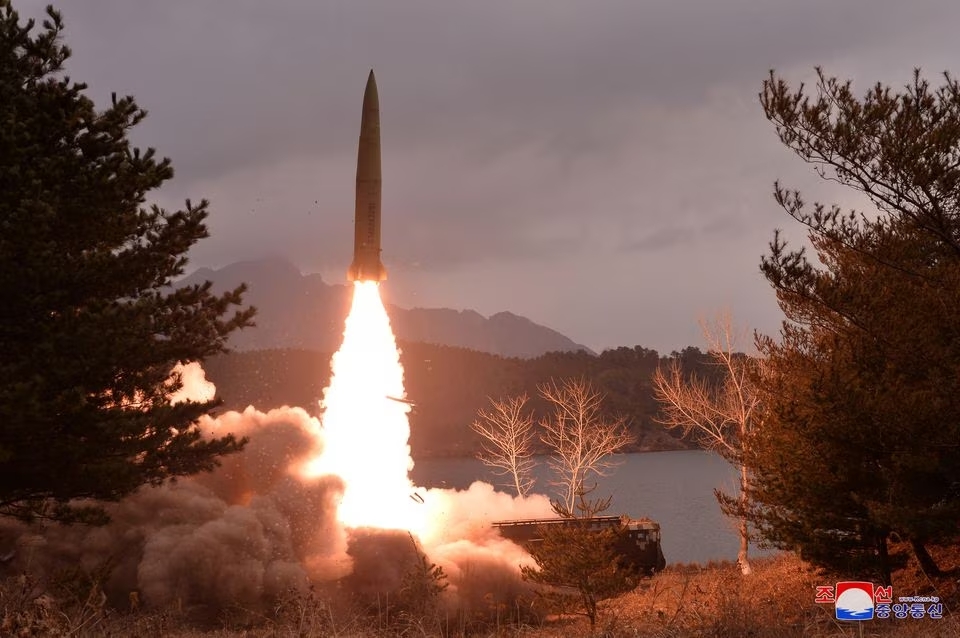 Triều Tiên phóng thử một tên lửa hôm 15/3 (ảnh: KCNA)