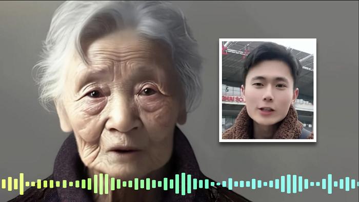 Chàng trai 24 tuổi sử dụng công nghệ AI để "hồi sinh" người bà quá cố". Ảnh" SCMP/ Baidu