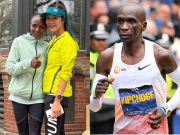 Thể thao - Cặp vợ chồng người Việt gây chú ý tại Boston Marathon, huyền thoại Kipchoge thua đáng tiếc