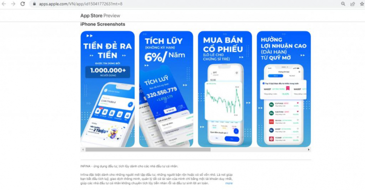 Những quảng cáo hấp dẫn, lợi nhuận cao từ Infina. Ảnh: Tuổi trẻ