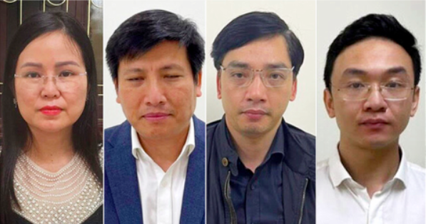 Bị can Nguyễn Thị Hương Lan, cựu Cục trưởng Cục Lãnh sự cùng đồng phạm